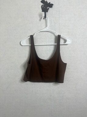 Cotton On Brown Cropped Tank Top Sleeveless Basic NWT